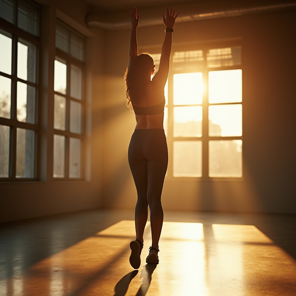 Person stretching in morning light, beginning their recovery journey